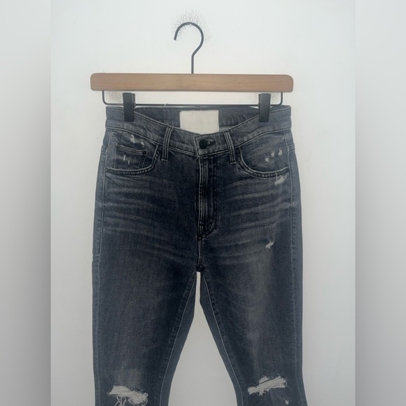 MOTHER SUPERIOR The Insider Crop Step Chew Crop Jeans in Pedal to Metal Size 25 - Picture 8 of 16